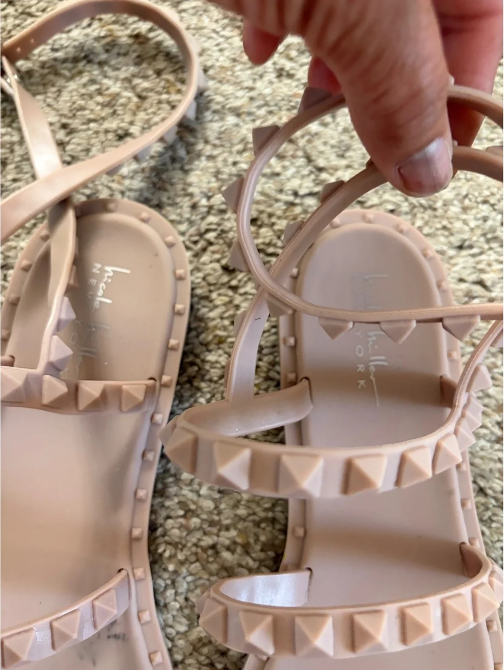 Nicole Miller New York jelly studded sandals